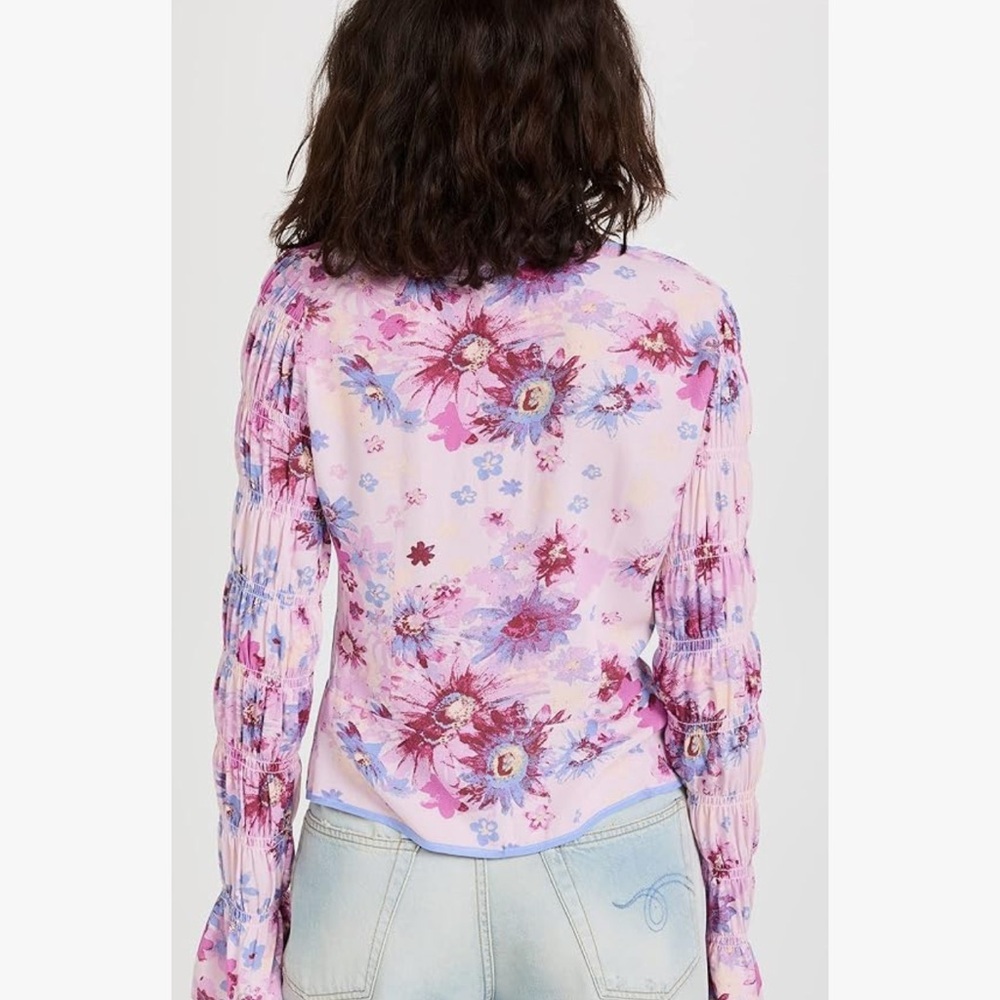 Free People Venice Printed Top , Rose Combo - Picture 4 of 11